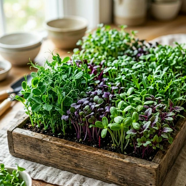 Thanikan Farms fresh microgreens harvested live