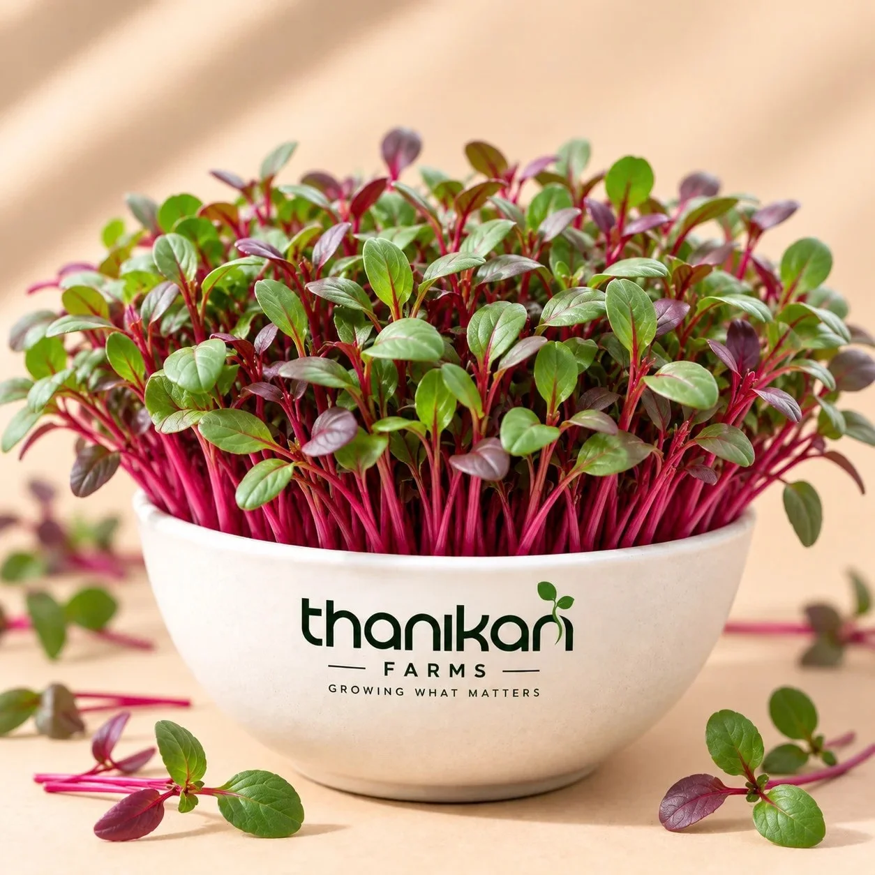 Beetroot Microgreens grown in Tiruchengode at Thanikan Farms