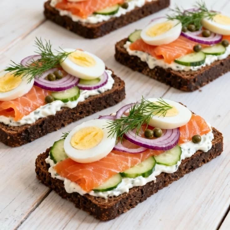 Open Sandwiches & Crackers